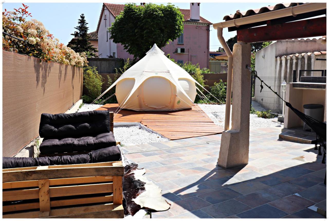 Superbe Glamping Avec Terrasse Privative 5Min Mer Cannes Exterior photo