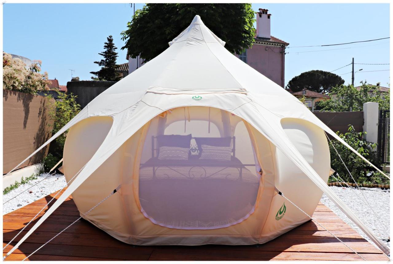 Superbe Glamping Avec Terrasse Privative 5Min Mer Cannes Exterior photo
